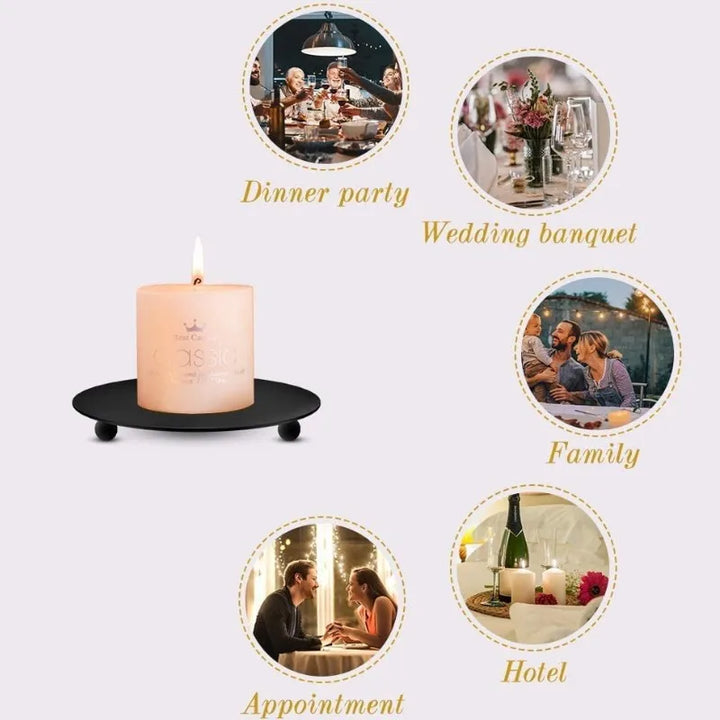 Iron Plate Candle Holder