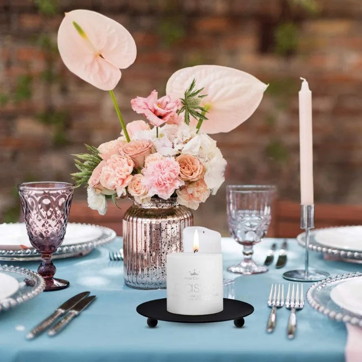 Iron Plate Candle Holder