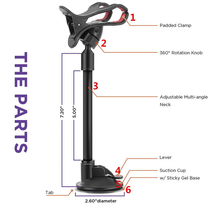 360° Rotating Suction Cup Car Phone Holder