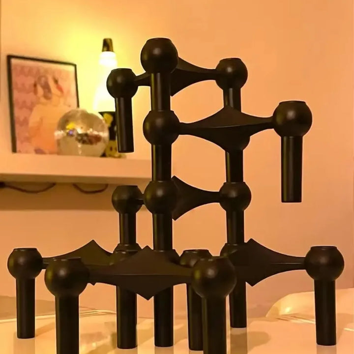 Metal Molecular Structure Candle Holder
