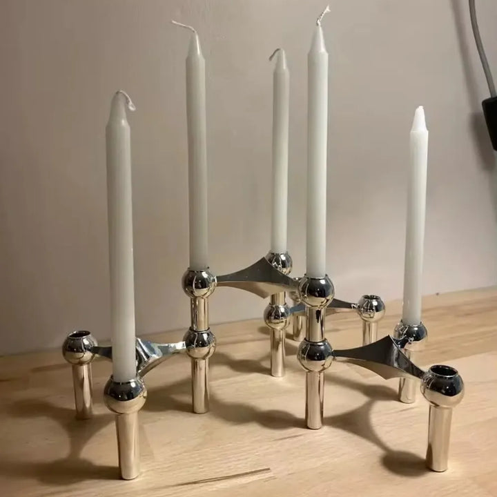 Metal Molecular Structure Candle Holder