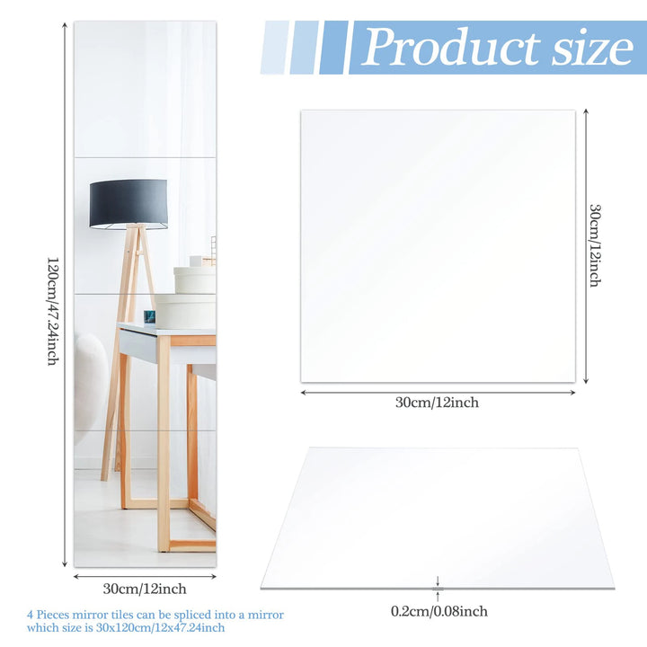 3D Self-Adhesive Acrylic Mirror Wall Stickers