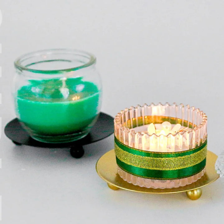 Iron Plate Candle Holder