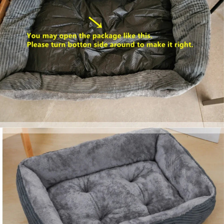 Square Plush Calming Sofa Bed for Small & Medium Pets